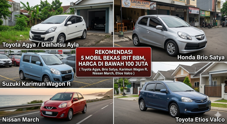 Rekomendasi 5 Mobil Bekas Irit Bahan Bakar Harga di Bawah 100 Juta