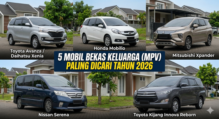 Daftar Mobil Bekas Keluarga (MPV) Paling Dicari Tahun 2026